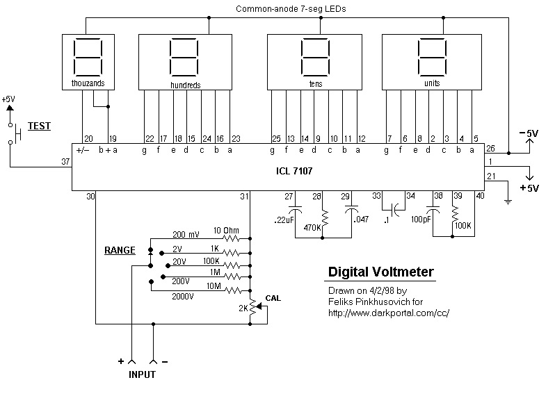 Electronic Enginering Rangkaian Volt Meter Digital sederhana