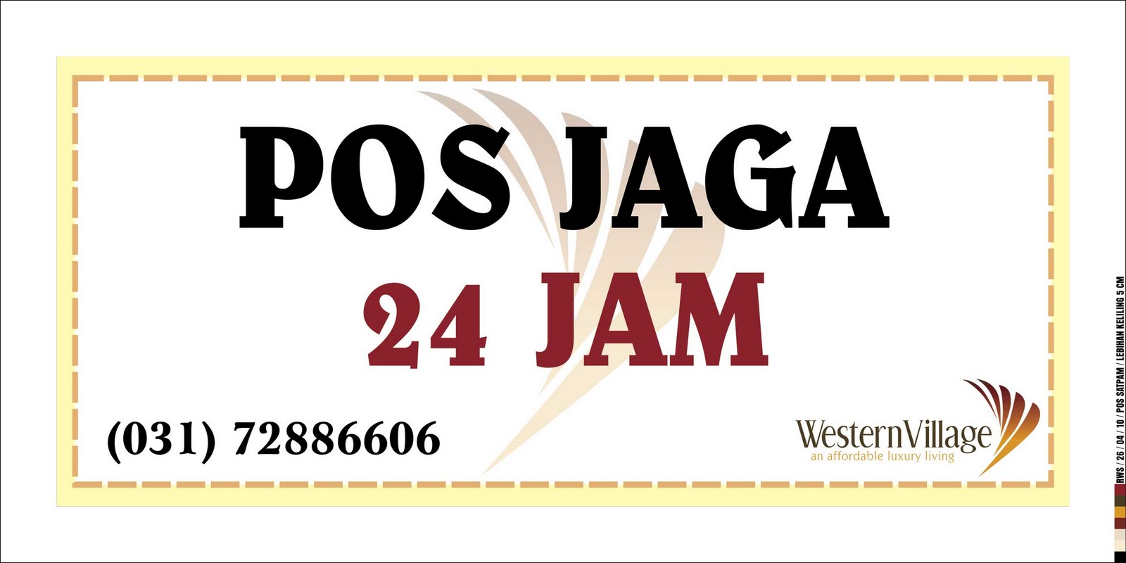 smart advertising: Spanduk Pos Jaga Satpam