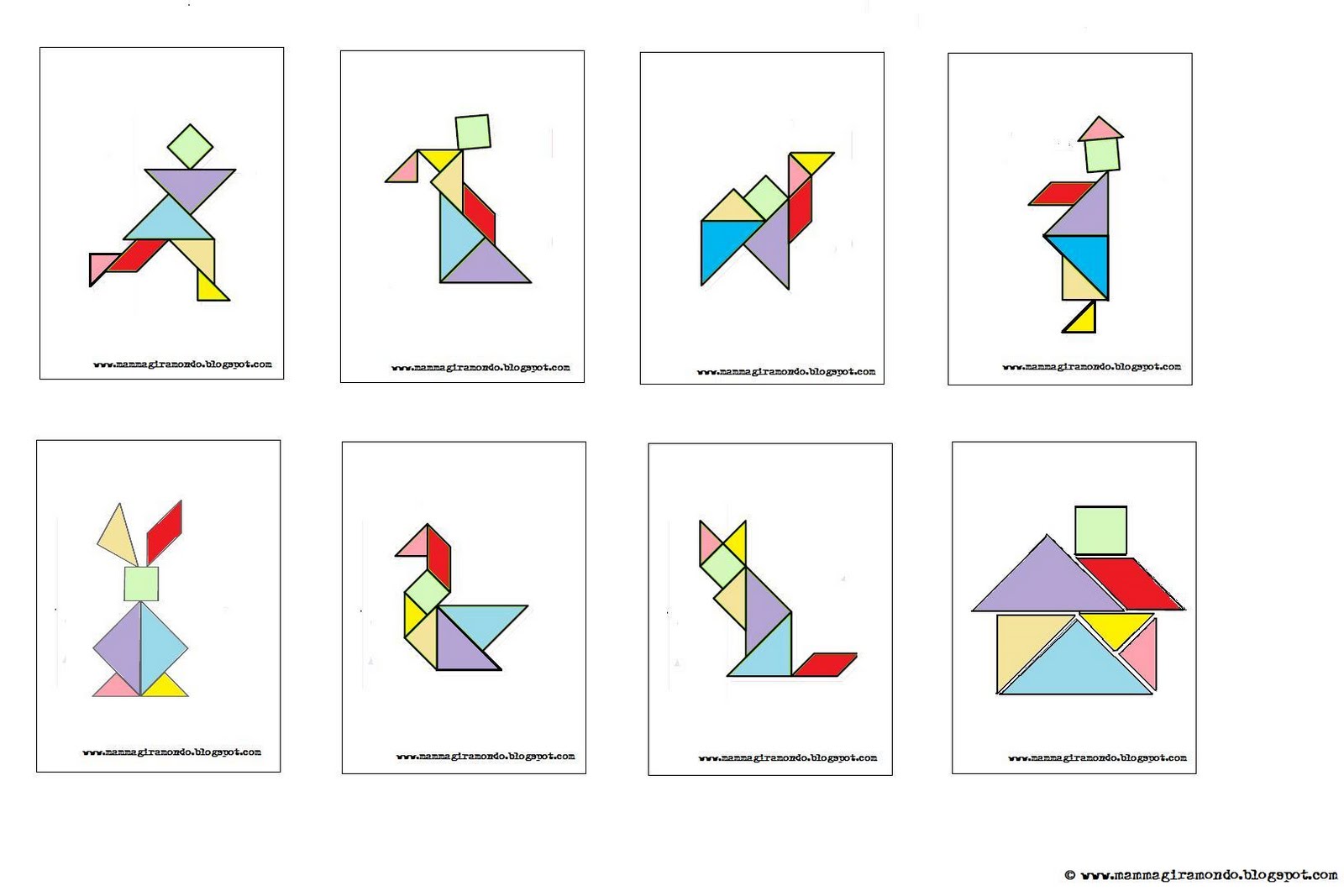 Танграм домик схемы для дошкольников - 80 фото