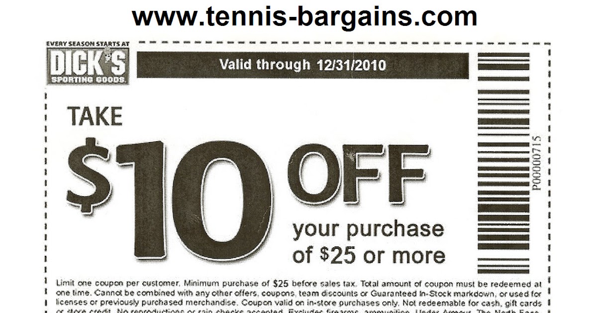 JC Tennis Tales of a Pilgrim Tennis Coupon 10 off 25 at Dick's Sporting Goods