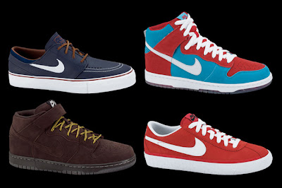 Nike SB Sole: Nike SB November 2009 - Dunk High, Janoski, Bruin, Dunk Mid, P-Rod, Redskin Blazer 