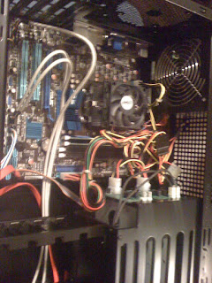 Motherboard and CPU installed