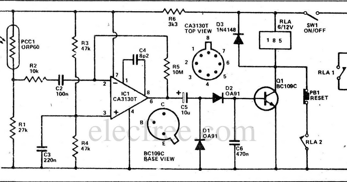Circuit Electronics: Light Change Detector by IC CA3130