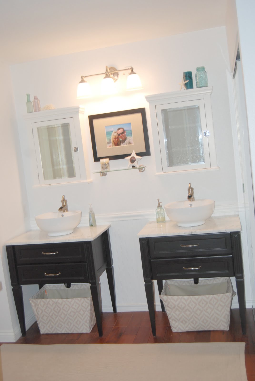 * Remodelaholic * New Twin Vanities; Master Bathroom Remodel