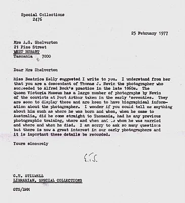 GT Stilwell letter 1977