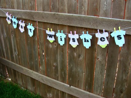 Your Blissful Day: Trimmings Tuesday (Clothesline Baby Shower)