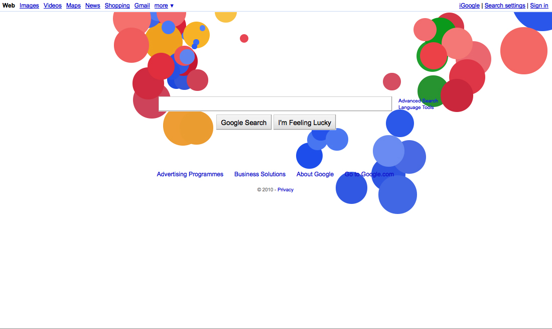 Egbert and Sparklehorse Google Bouncing Balls