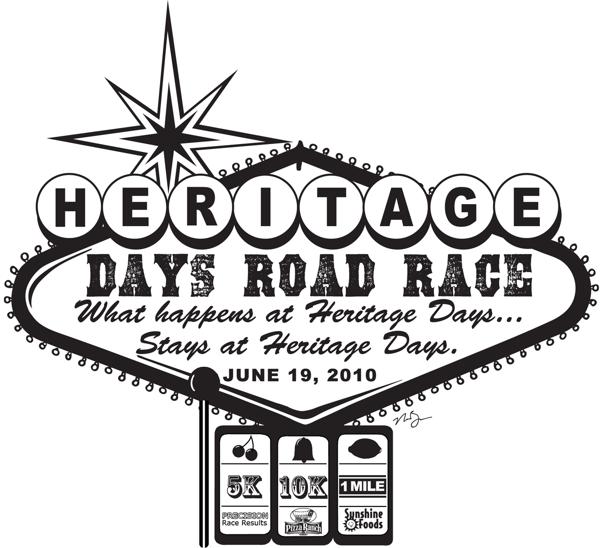 Spicolli Design Rock Rapids Heritage Days Road Race T shirt Design