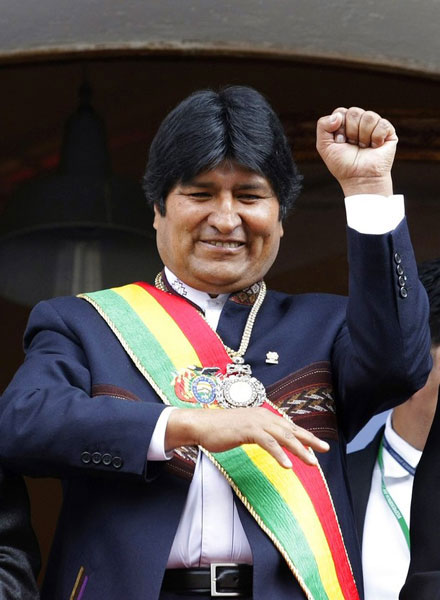 BOLIVIA'S PRESIDENT EVO MORALES UN-SPORTSMANLY BEHAVIOR.
