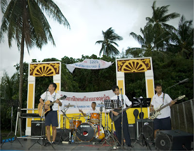 Band playing in Kathu village, Phuket 5th August