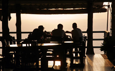 Sunset at Nakkerd Seaview restaurant