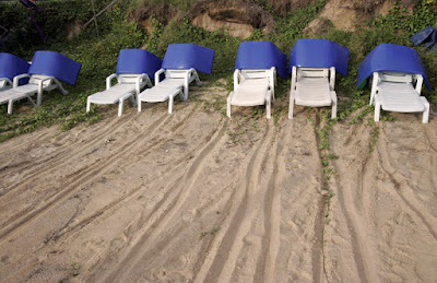 Beach chairs at Karon Beach