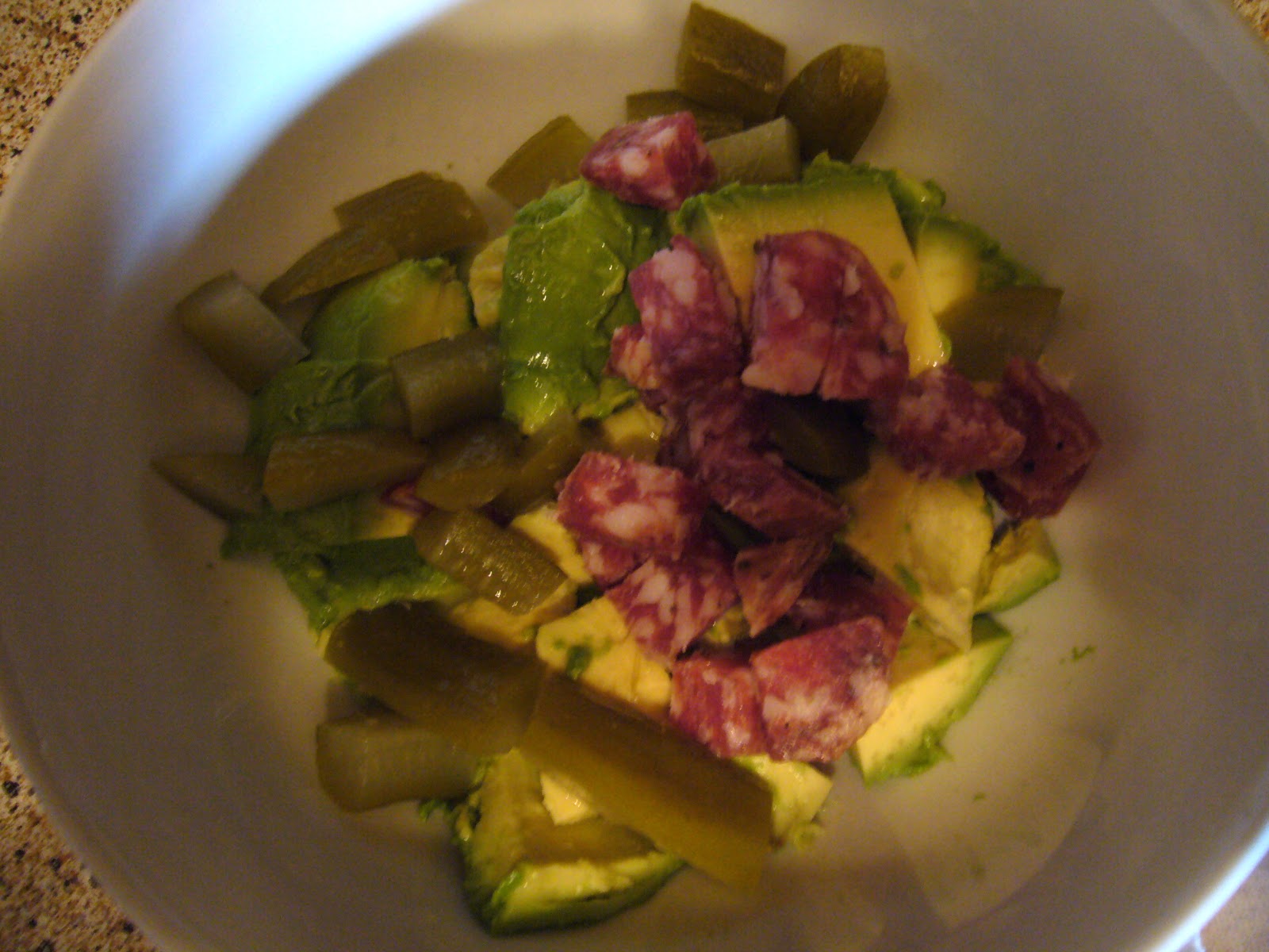 Salami Avocado Salad