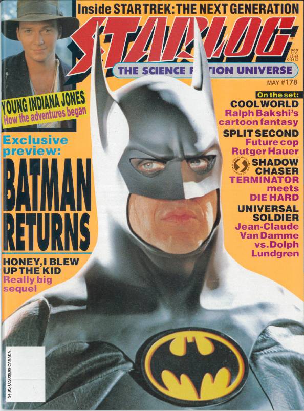 WEIMAR WORLD SERVICE: He's Batman, and He's Returned: The Starlog Project,  Starlog #178, May 1992