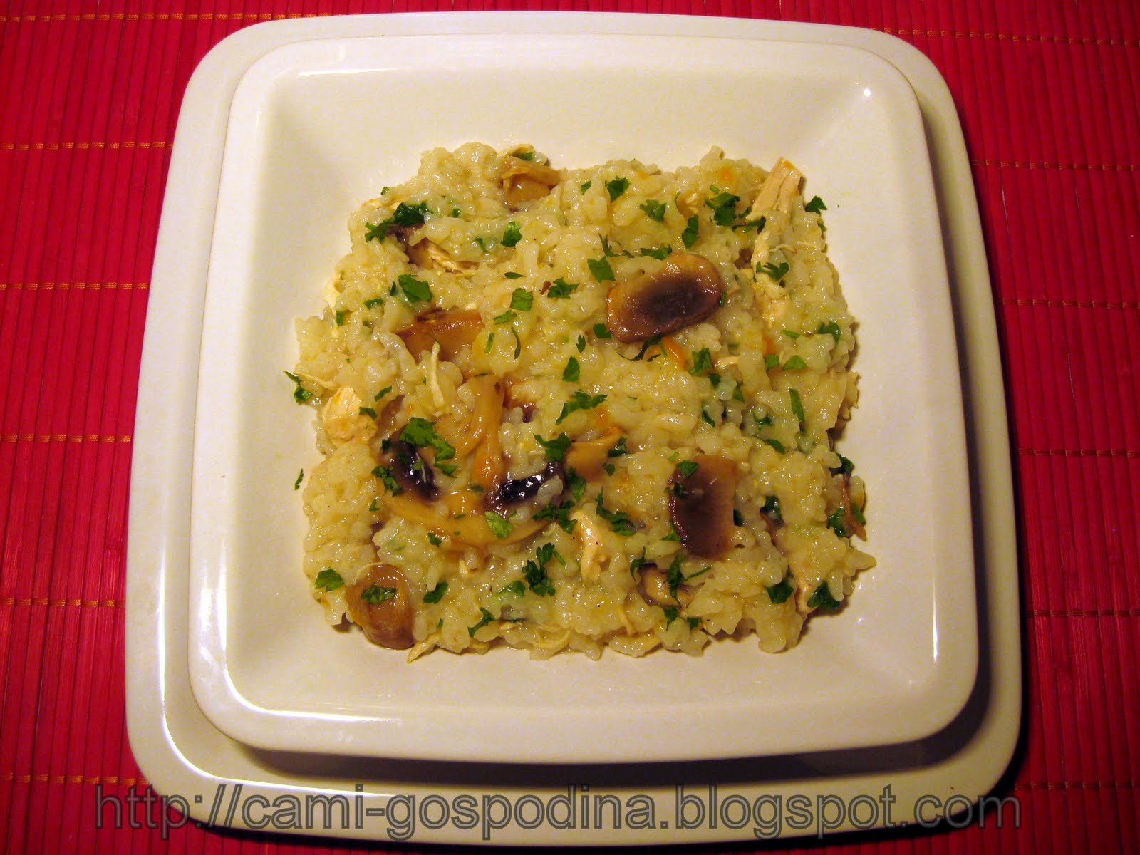 Cami Gospodina Orez cu ciuperci si pui