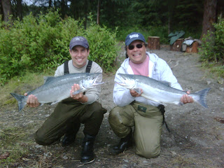 A pair of big chrome Kenai River Sockeye Salmon