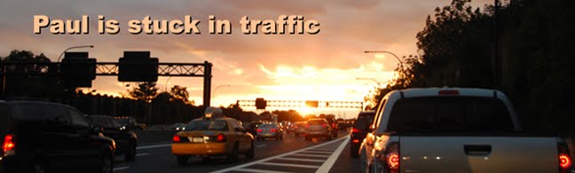 Paul is stuck in traffic
