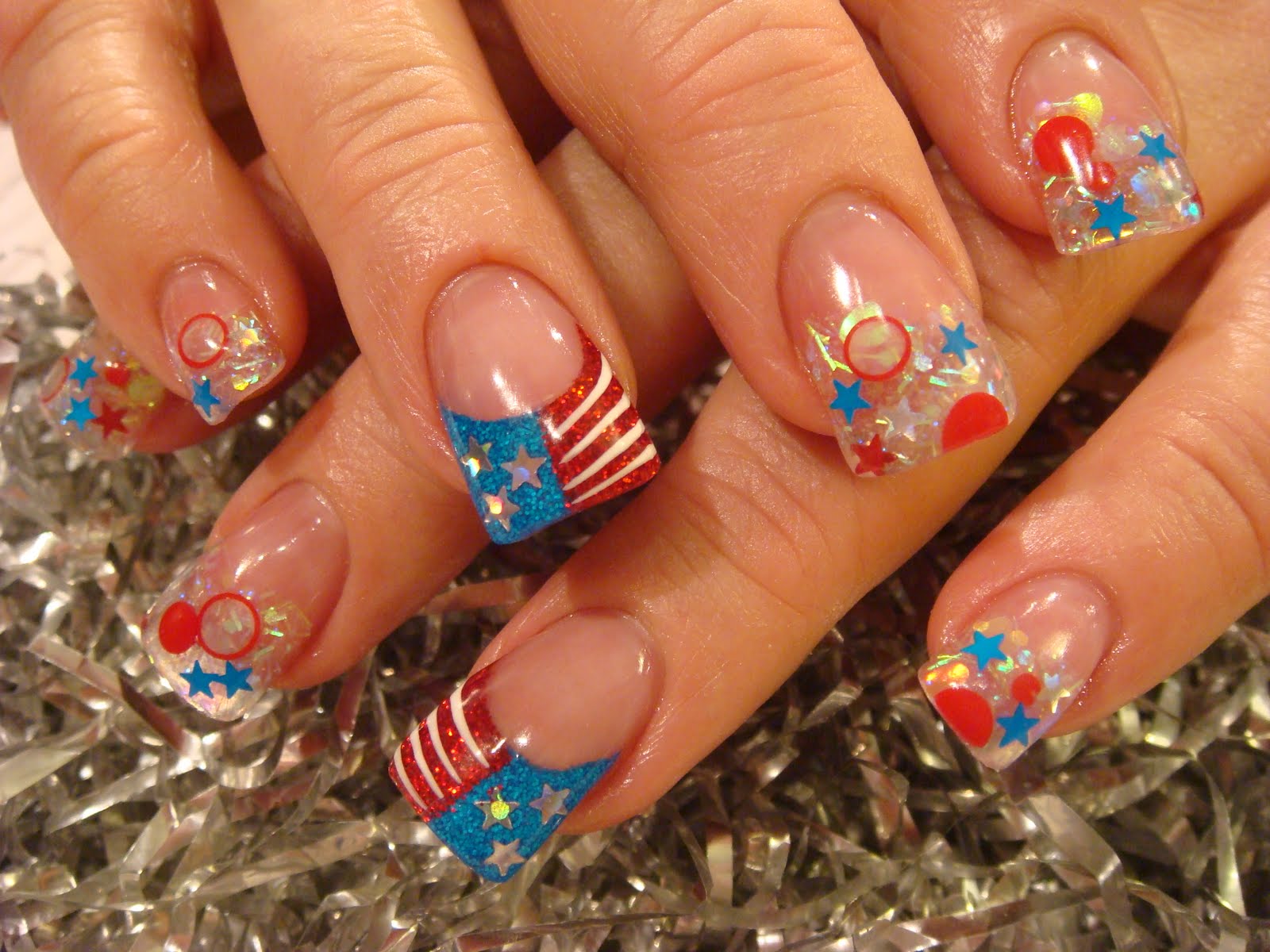 Red White and Blue Patriotic Nails - wide 3