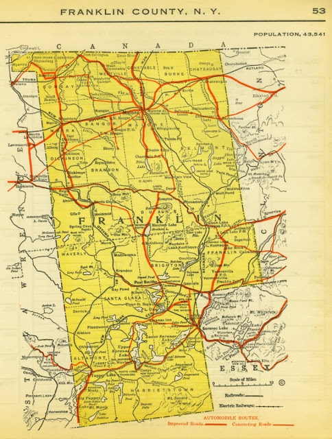 The Franklin County (NY) Historian: 1919 Franklin County Map