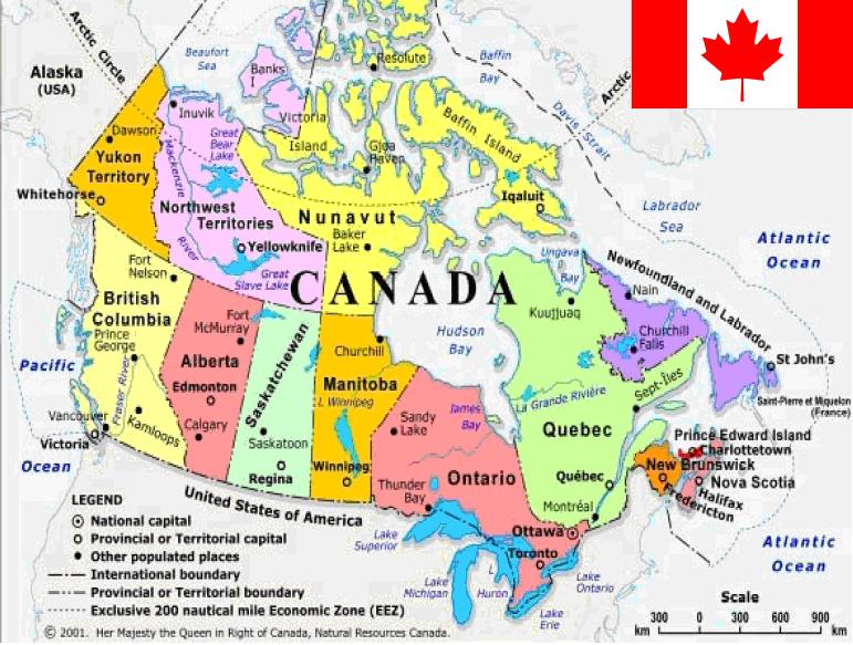 Geografia III: MAPA CANADA