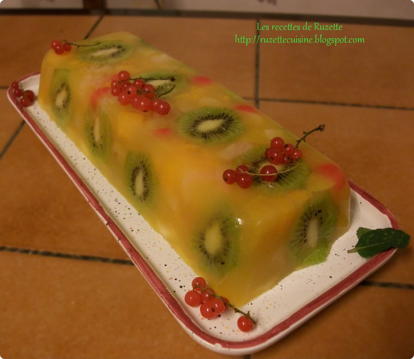 Les recettes véganes de Ruzette Terrine de fruits en gelée