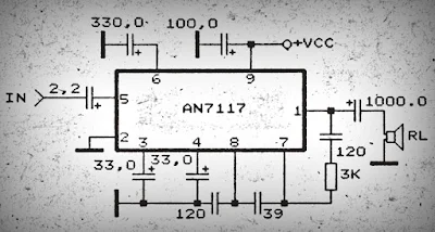 Power Amplifier Circuit with IC AN7117