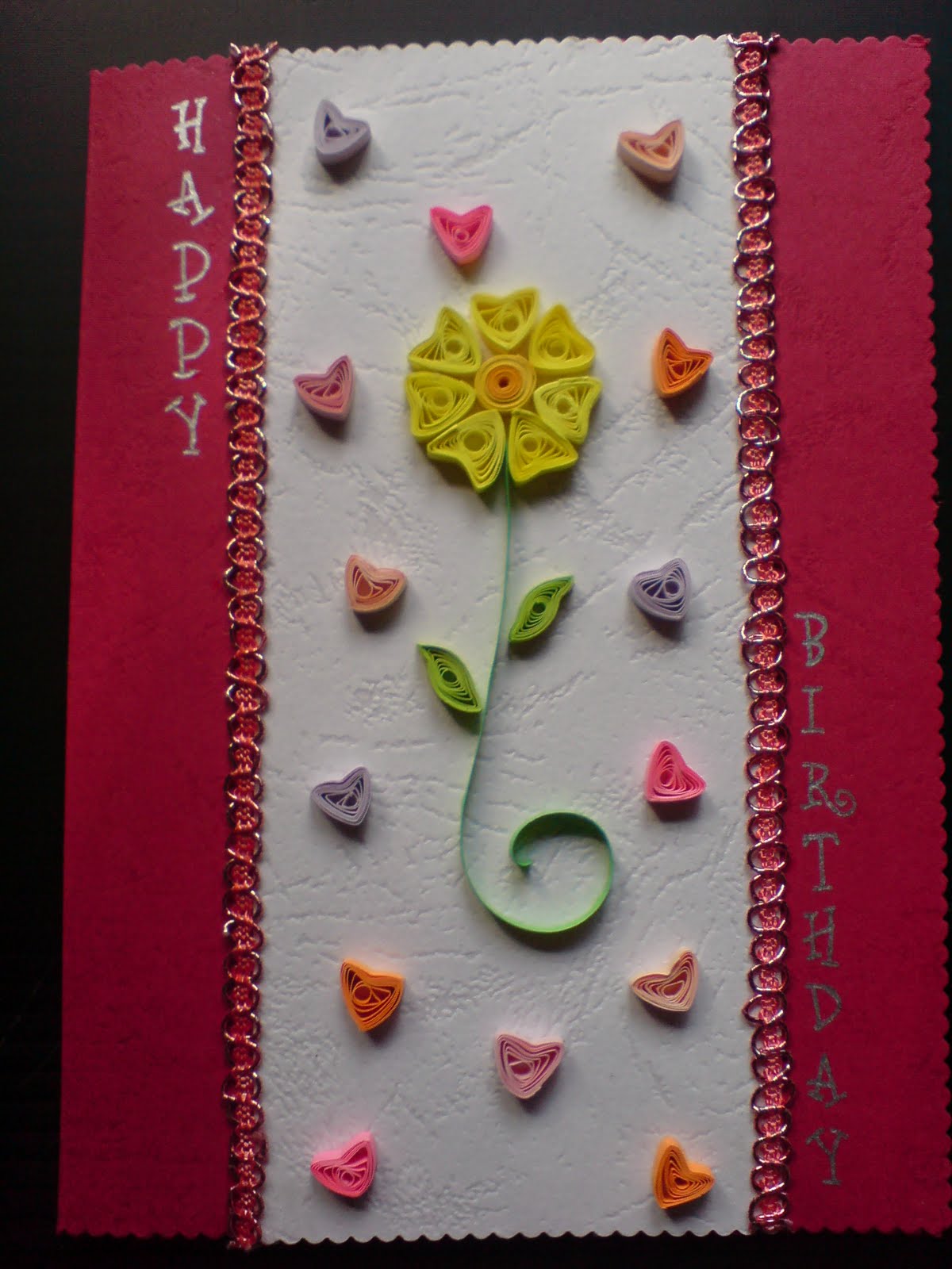 chami crafts handmade greeting cards hearts birthday card