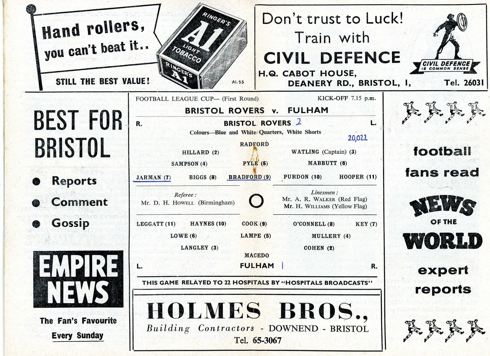 BRISTOL ROVERS BRISTOL ROVERS 196061
