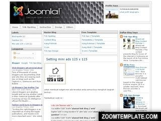 Joomla Style Template for Blogspot