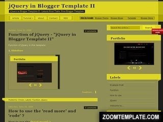 jQuery in Blogspot Template Yellow