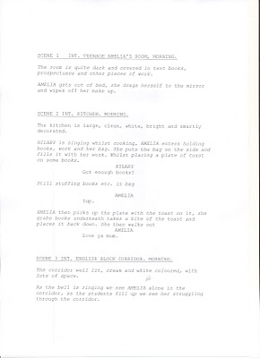 Scripts Pre Production Document G324: Advanced Portfolio in Media: Pre-production Documentation