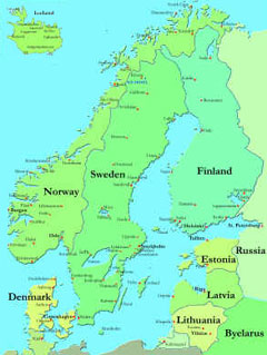 Sverige, Norge, Danmark, Island, Finland
