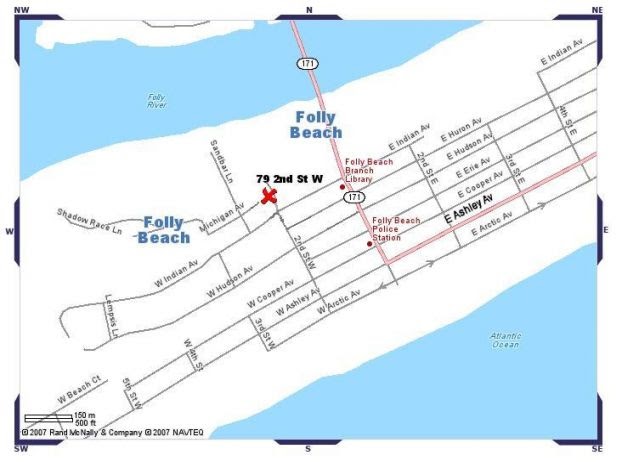 Find me on Folly: Street Map of Folly Beach