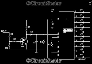 Sound Level Meter Circuit Using LM3915 | Top Circuits