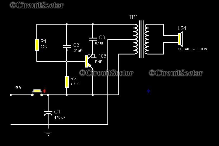 Door Bell Circuit Using BEL 188 | Top Circuits