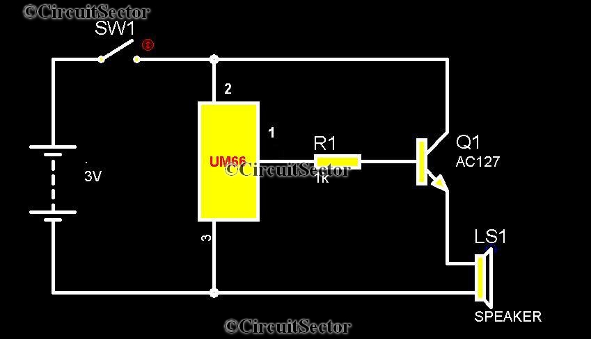 Simple Music Bell Circuit Diagram | Top Circuits