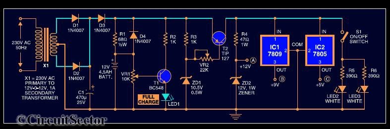 Mini UPS System Circuit | Top Circuits