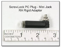 SC1048: ScrewLock PC Plug - Mini Jack RA Rigid Adapter
