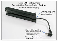 SC1061: Leica DMR Battery Pack Converted into Dummy Battery Pack for External Battery Supply