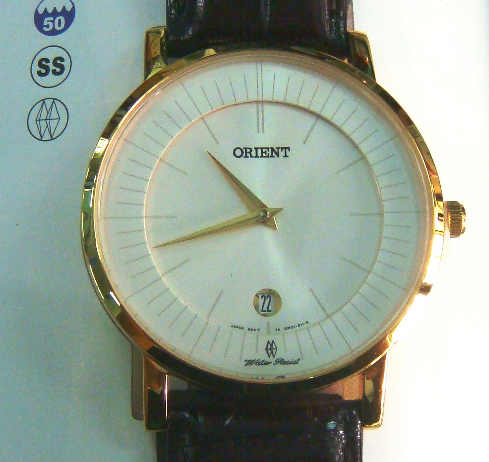 LT Watch Gallery 135. AFFORDABLE NEW ORIENT SLIM WHITE DIAL WITH GOLD