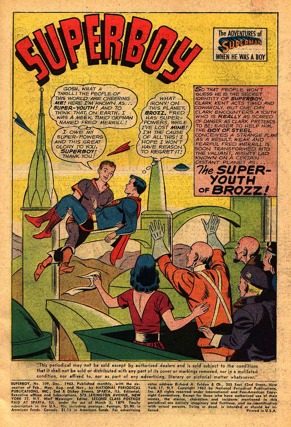 Read online Superboy (1949) comic -  Issue #109 - 2