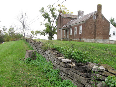 fencing rural kentucky old stacked dry 1800s limestone early property original