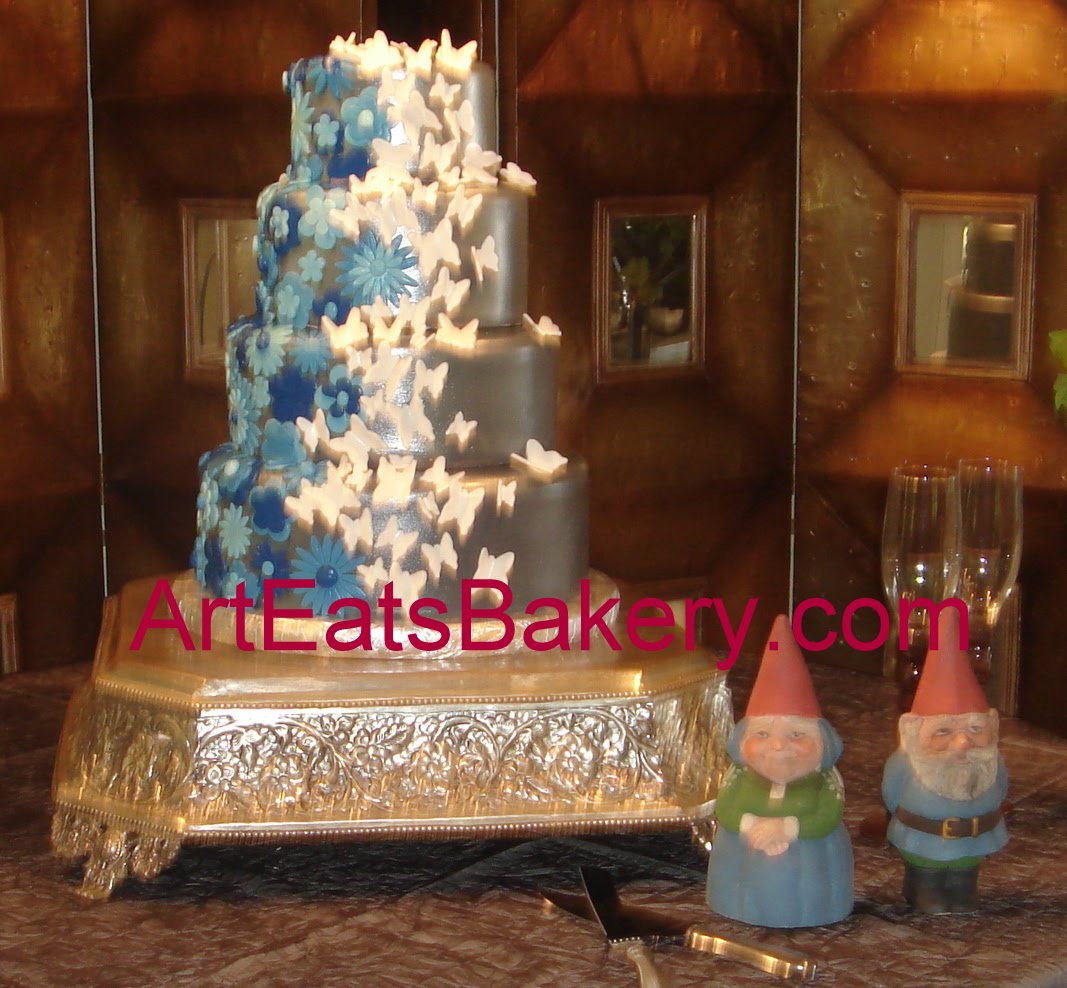 Custom unique artistic fondant birthday and wedding cake designs and