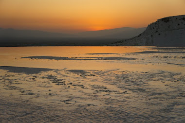 Evening glow, in a Pamukkale sunset