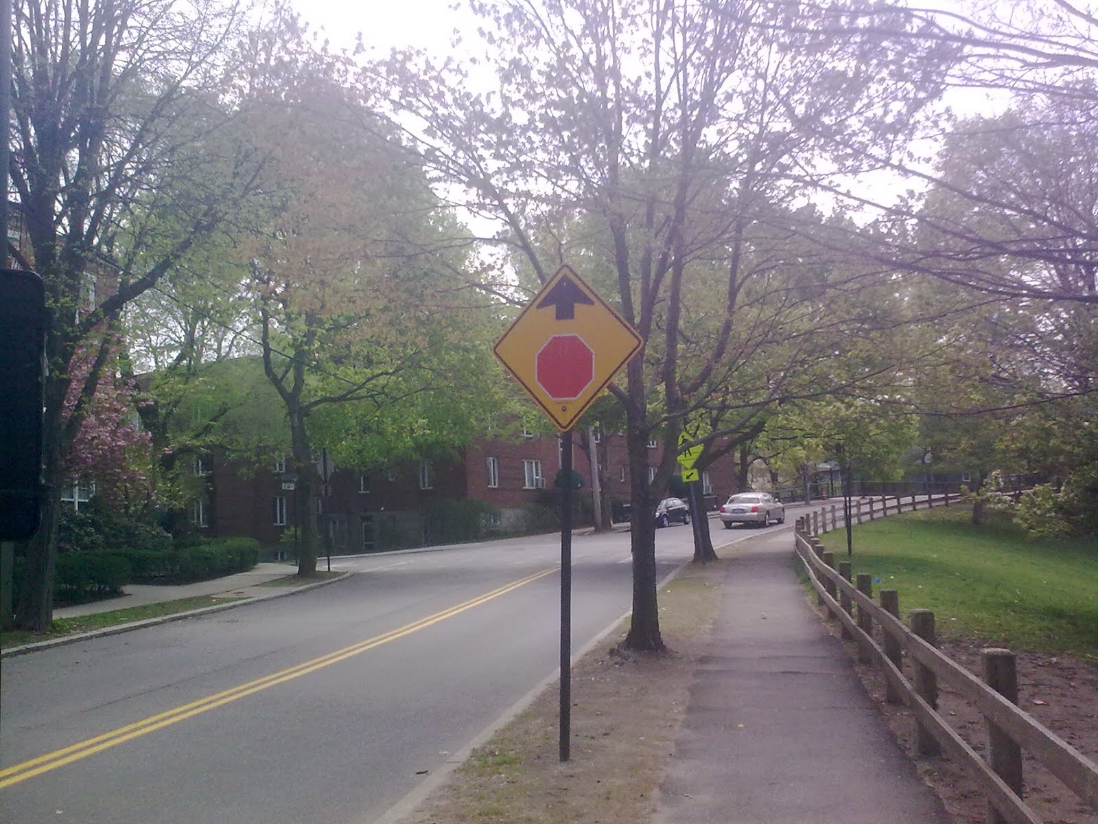 Calm Streets Boston Series of 4way stops Dean Rd between Beacon St
