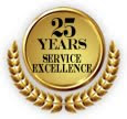 25 YEARS OF EXCELLENCE SERVICE .....