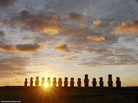 Moais at Dawn, Ahu Tongariki, Easter Island, Chile Images, Picture, Photos, Wallpapers