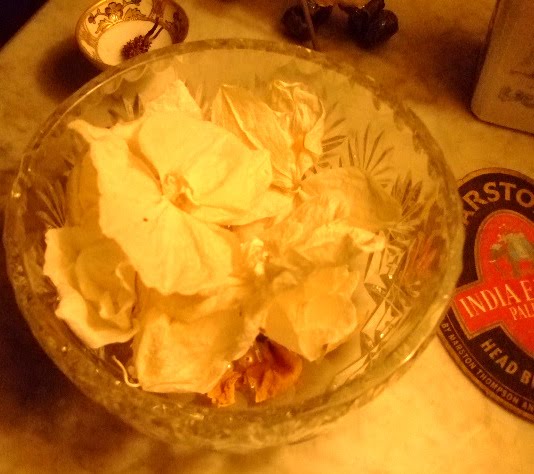 Orchid petals and gifts from friends