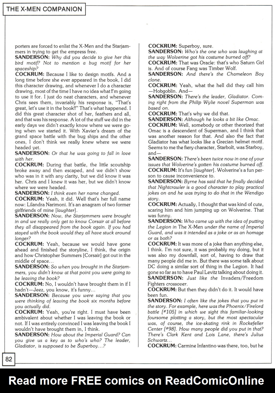 Read online The X-Men Companion comic -  Issue #1 - 82
