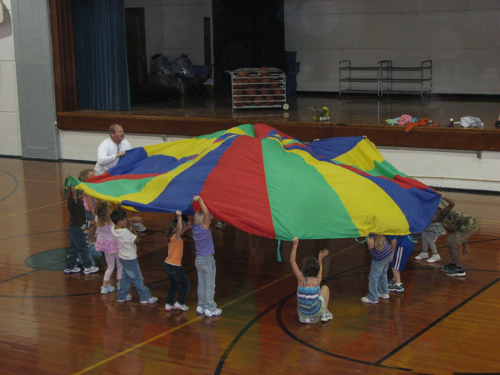Mrs. Wells' Kindergarten Class Fun at P.E. Class with Mr. Loos